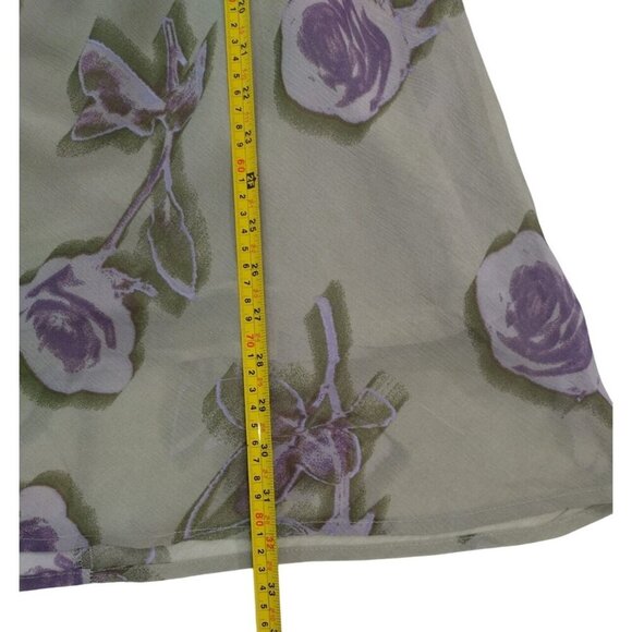 Wild Fable XS Green Floral High-Low Sleeveless Dress With Back Tie Detail. NWT - Picture 8 of 8